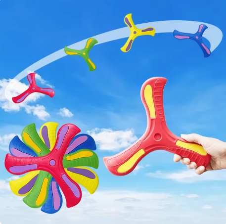 Children Boomerang Soft Three-leaf Cross Outdoor Toy Flying Disc Adult-kids Interactive Sports Toy for Puzzle Decompression Gift